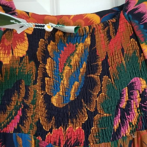 FARM RIO Colorful Flowers Midi Dress - Picture 10 of 16